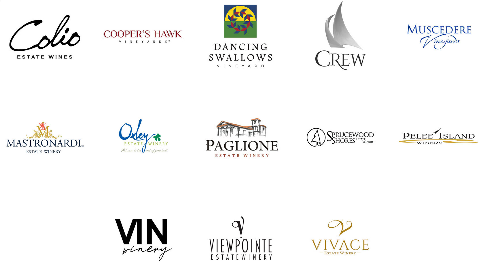 Logos of EPIC wineries